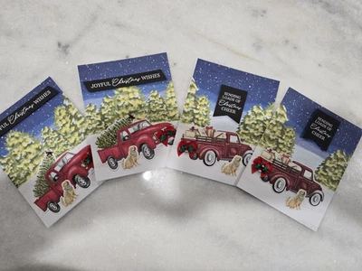 Stampin' Up! *KIT DE TARJETAS CAMINO A NAVIDAD* - ¡Completamente montado! Juego de 4 Foto 1 de 4