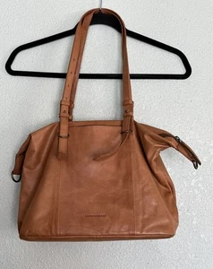 Große Tasche Schultertasche Handtasche der Marke Lucky braun weiches Leder - Bild 1 von 17