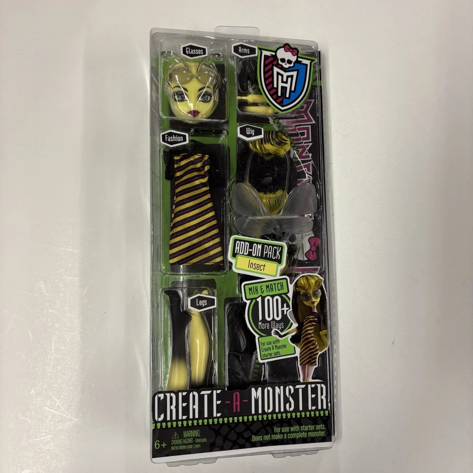 Monster High Create a Monster Bee Add on Accessory Parts Black Limbs W9176