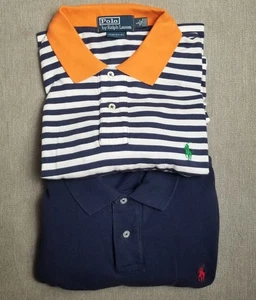 Polo Ralph Lauren Short Sleeve Polo Shirts Lot (2) Colorful Sz L Custom Fit - Picture 1 of 8