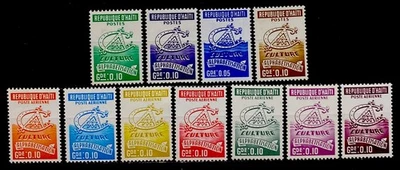 Haiti 1966-69. POSTAL TAX  & AIR POSTAL STAMPS. SC# RA34-RA37, RAC9-RAC15. MHOG - Image 1 of 2