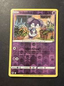 2021 Pokémon Sword & Shield Silver Temptest Indeedee 86 /195 Reverse Holo Foil - Picture 1 of 2