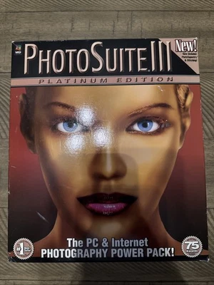 Photosuite III Platinum Edition- PC- CD ROM-NEW-Big Box- MGI-Complete - Image 1 of 3
