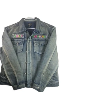 WESC GUILTY PLEASURES Unisex DENIM JACKET, Mens Medium, Women's Large. - Picture 1 of 9