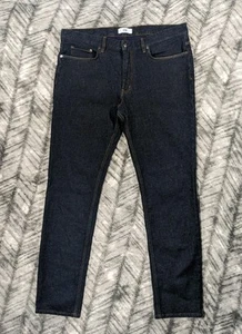 Spoke Jeans Herren 38x33 blau Build A Straight Leg 12 oz dunkle Waschung Stretch Denim - Bild 1 von 14