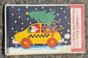 Vintage Weihnachts-Dankeskarten von Hertland, Taxi Santa, 8er-Pack Made in USA - Bild 1 von 10