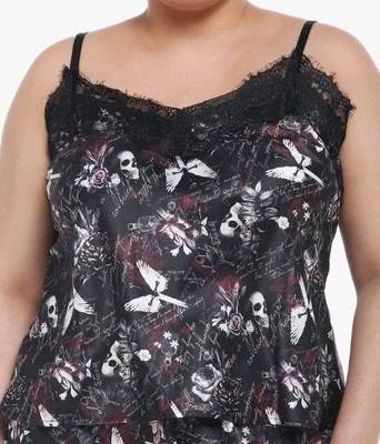 Thorn Fable Cami Top Med Romeo Juliet Dark Romance Fairy  Skulls Tattoo Art Nwt Foto 1 de 4