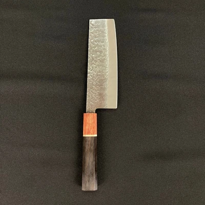 Cuchillo japonés Damasco Nakiri 170 mm acabado martillado mango de madera octogonal 70 Foto 1 de 4