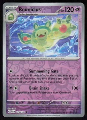 Reuniclus - Reverse Holo 072/162 Uncommon SV05: Temporal Forces  LP-NM - Image 1 of 2