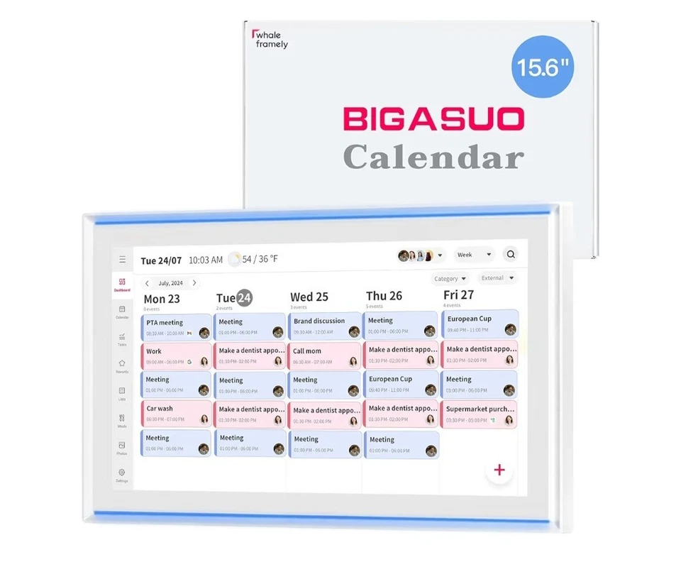 15.6"Digital Calendar, Full HD Touchscreen Smart Planner-with Task & Reward Meal - Image 1 of 4