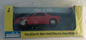 ROTER FIAT X1/9 SPORTWAGEN FRANZÖSISCH HERGESTELLT SOLIDO 33 DRUCKGUSS VINTAGE VERSIEGELT - Bild 1 von 10