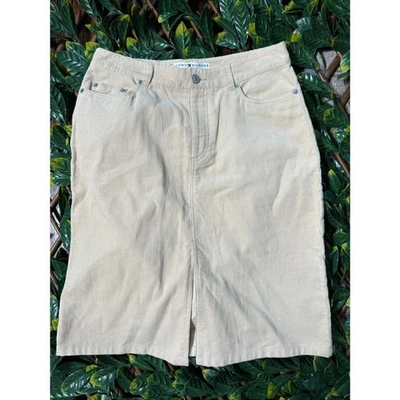 Falda Lápiz Y2K Preppy Tommy Hilfiger Preppy Pana Talla 4 Foto 1 de 4