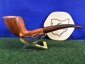 Unsmoked Talamona Romana Rustic Top Cumberland Stem Italian Briar Pipe - Picture 1 of 4
