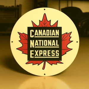 Vintage Canadian National Express  Heavy Metal Sign XL  - 19.7" (50 cm) - Picture 1 of 5