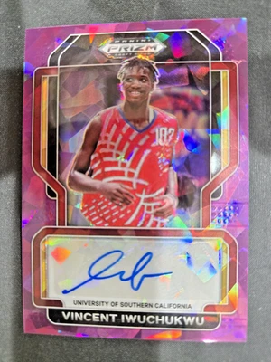 2022 VINCENT IWUCHUKWU PRIZM DRAFT PICKS ROOKIE AUTO #7/99 ST.JOHN'S RED STORM - Image 1 of 3