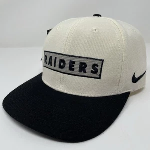 Vintage Oakland Raiders Hat Nike Pro Line Snapback Cap White Wool 90s Las Vegas - Picture 1 of 15