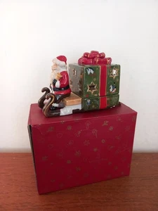 RARE Villeroy & Boch 1748 Santa Claus Sleigh Christmas Tea Light Candle Holder  - Picture 1 of 24