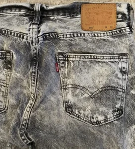 Vintage 90er Levi's 501 schwarz Acid Wash Jeans 34 x 30 hergestellt in Mexiko - Bild 1 von 7