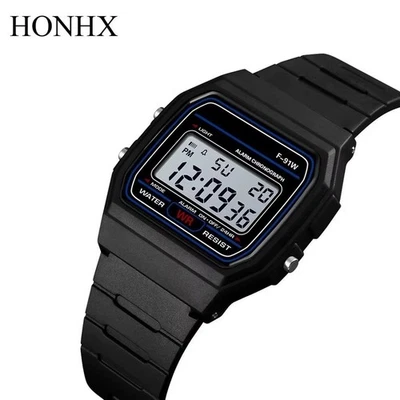 Reloj Cronómetro Cronógrafo Deportivo Unisex Hombre Correa Resina Digital Clásico F 91W Foto 1 de 2