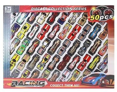 50pcs Metal Diecast Kids Mini Small Cars Gift Set F1 Racing Vehicle Children Toy - Image 1 of 4