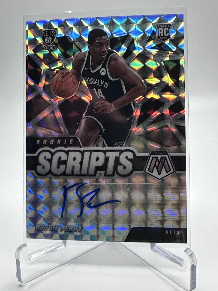 Reggie Perry RC ROOKIE SCRIPTS AUTO SP 2020-21 Panini Mosaic SILVER #RS-RPE - Image 1 of 1