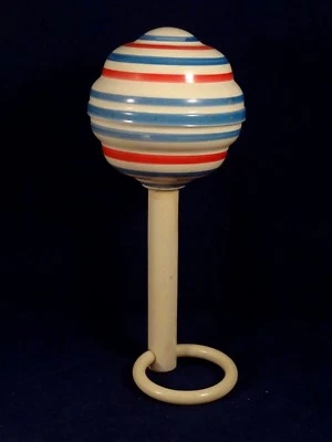 Ancien jouet rare hochet enfants poupée poupon celluloïd années 40/50 TBE - Photo 1/4