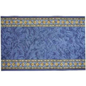 Hallway Runner Carpet Rug Blue 67cm Rubber Backed Cheops Per Metre Floor Mat New - Bild 1 von 3