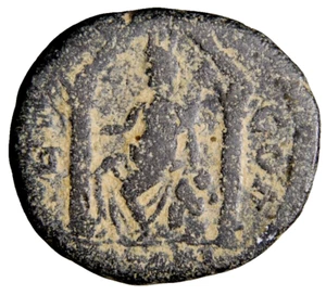 Petraea, Petra. Elagabalus. Æ (6.93 g), AD 218 Tyche Temple Roman Coin w/COA - Picture 1 of 4