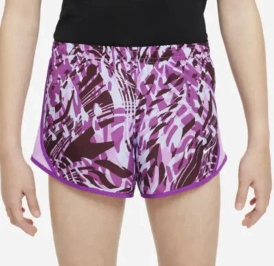New Nike Big Girls' Dri-Fit Tempo Running Shorts 3” Purple Print Size L MSRP:$30 - Image 1 of 4