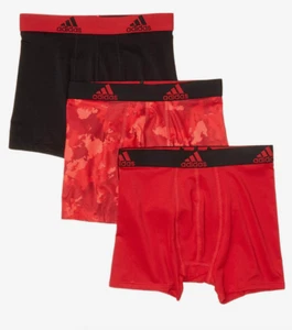 Adidas L17552 Boys Sport Performance Climalite Graphic 3 Pack Boxer Brief Size L - Picture 1 of 3