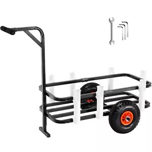 VEVOR Carrello da Pesca da Spiaggia con Portacanne da Pesca Pieghevole 90,71 kg - Bild 1 von 12