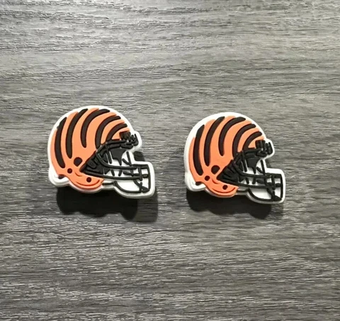 Cincinnati Bengals Helmet Shoe Charms Set of Two Cover