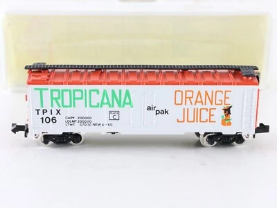 Model Power N 3720 Tropicana Orange Juice TPIX 106 Reefer Car - Image 1 of 4