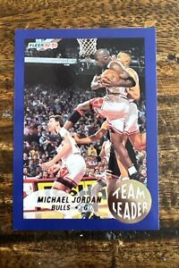 Michael Jordan Chicago Bulls Team Leader 1992-93 Fleer Basketball Card VG to Ex