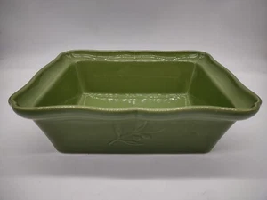 Swiss Colony Occasions Stoneware Small Casserole Dish Olive Green - Picture 1 of 10