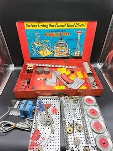 Gilbert No. Juego de montador de parque de atracciones 10083 en estuche metálico original 22"X13" - Imagen 1 de 12