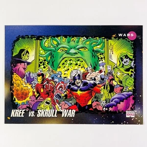 Carta Marvel Impel 1992 Kree vs Skrull Wars 190 Serie 3 MCU Avengers - Foto 1 di 2