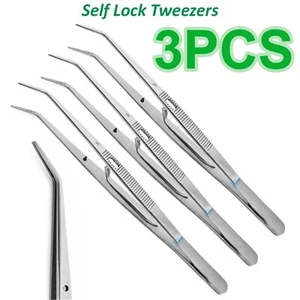 Dental Self Locking Tweezers Surgical Cotton Dressing Forceps Surgical Tools CE - Picture 1 of 2