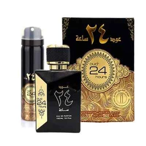Oud 24 Ore Eau De Parfum 100ml di Ard Al Zaafaran Profumo Nero ORIGINALE - Foto 1 di 4