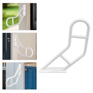 U-shaped Handrail Railing 25" for Steps Wall Mount Step Hand Rail Grab Bar White - Picture 1 of 21