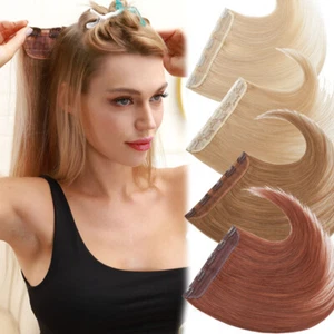 US One Piece Real Thick Clip In Echthaar Extensions Full Head Remy Weft Blond - Bild 1 von 48