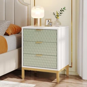 3-Drawer Bedside Table Nightstand for Bedroom, Modern Sofa Side End Table - Picture 1 of 22
