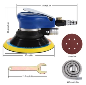 6" Air Sanders 15cm Dual Action Random Orbital Polisher Sander +6 sandpaper - Picture 1 of 20
