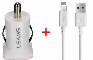 Dual Port 3.1A Car Charger Plug & Micro USB Cable For Nokia 2.1 3.1 Plus 5.1 4.2 - Picture 1 of 9