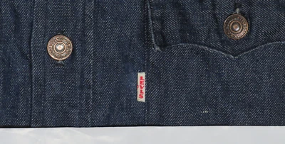 CHAQUETA VAQUERA AZUL MUJER LEVI'S GRANDE GRANDE E VINTAGE CHARRETERA 100% ALGODÓN Foto 1 de 4