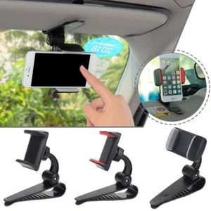 360° Mount Holder Car Dashboard Sun Visor Mirror Stand For Mobile Phone GPS U Kβ - Picture 1 of 15