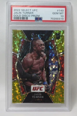 2022 Select JALIN TURNER Premier Level Gold Disco Rookie RC 140 #D /10 PSA 10 SP - Image 1 of 2