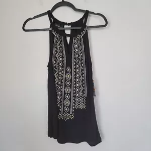 INC International Concepts Women's Sleeveless Cotton Embroidered Top Size S - Picture 1 of 3