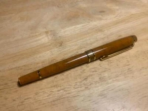 Markenlos Braun Füllfederhalter Patronenfederhalter Iridium Fine Point Germany 5 3/8" - Bild 1 von 7