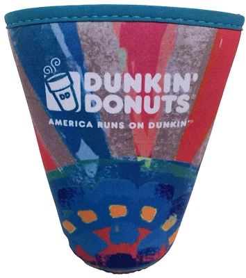 4.25" DD Dunkin Donuts Cooler Koozie Cup Holder 2016 Red Blue Green FREE US SHIP - Image 1 of 4